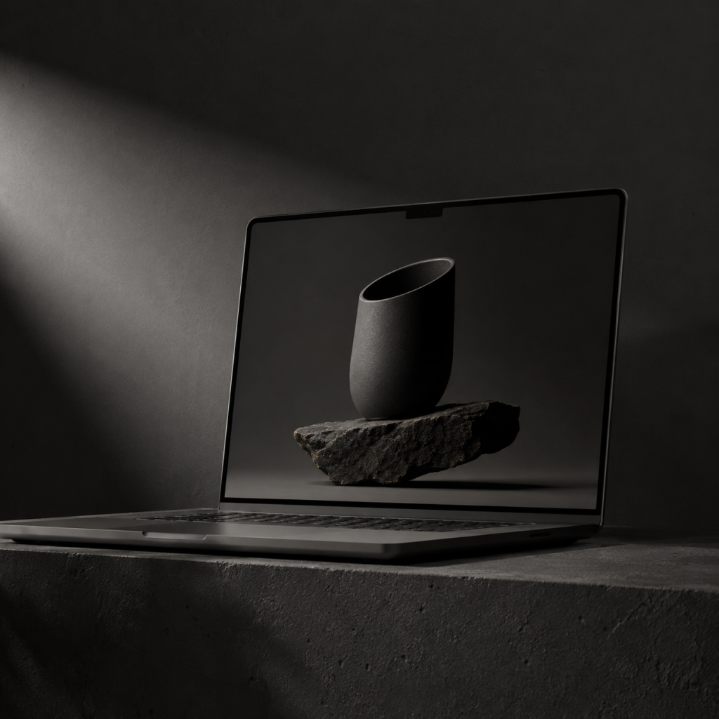 Realizacja Media Majk – mockup strony na laptopie
